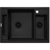 Мийка кухонна Deante Magnetic, граніт, прямокутник, без крила, 690х500х219мм, чаша - 1.5, накладна, чорний ZRM_N503
