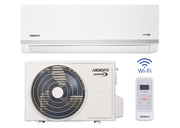 Кондиціонер інвертор ARDESTO 70 м2, ERP, A++/A+, до -20°С, Wi-Fi, R32, ACM-24ERP-R32-WF-AG-S, білий