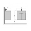 Тумба Мойдодир Smart Loft 60-A з умивальником Cersanit Como 60 00-0008070