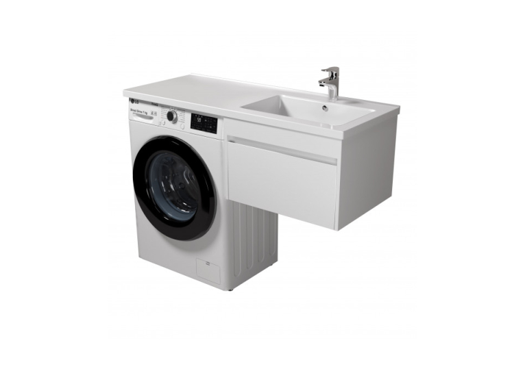 Тумба Мойдодир Prime 60-А-W з умивальником Rodeo 120 R з крилом над пралкою Підвісна 00-0008225