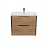Тумба Мойдодир Line Craft 70 з умивальником Cosmo 70 дуб крафт 00-0008540