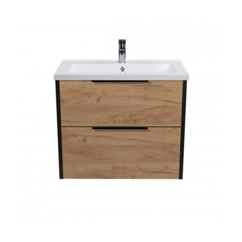 Тумба Мойдодир Line Craft 70 з умивальником Cosmo 70 дуб крафт 00-0008540