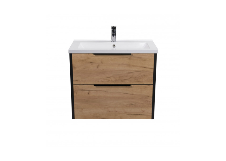 Тумба Мойдодир Line Craft 70 з умивальником Cosmo 70 дуб крафт 00-0008540