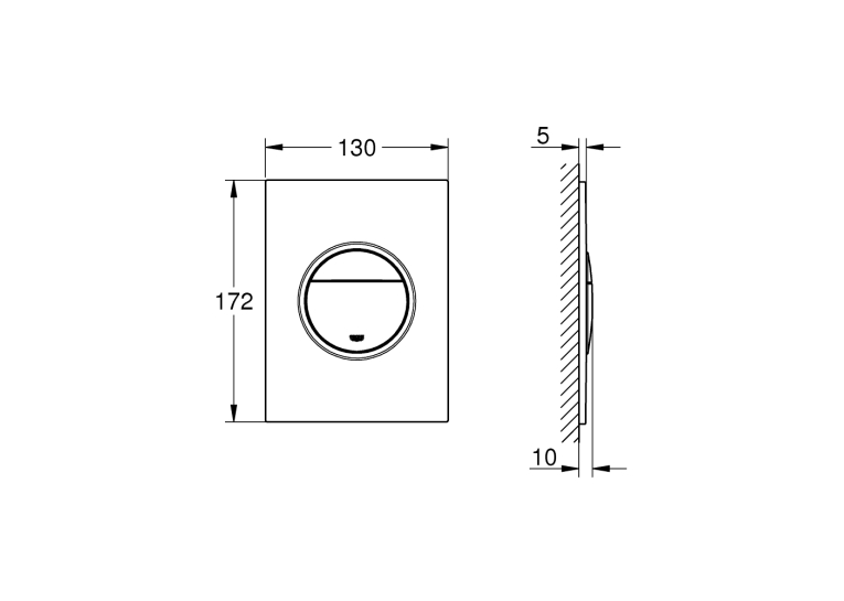 Панель змиву GROHE Nova Cosmopolitan S (37601AL0) Графіт матовий