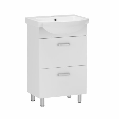 Тумба підлогова RJ TOFT-B 66*32,5*70 см, (2 ящики, в комплекті з умивальником Runa, L81970000),біла RJFU026-0170WHSET(RJFU026-0170WH+L81970000)