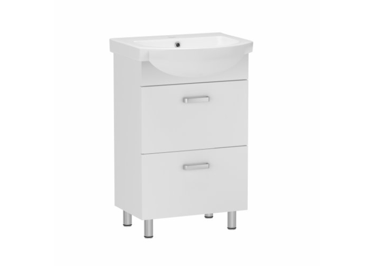 Напольная тумба RJ TOFT-B 66*32,5*70 см, (2 ящика, в комплекте с умывальником Runa, L81970000),белая RJFU026-0170WHSET(RJFU026-0170WH+L81970000)
