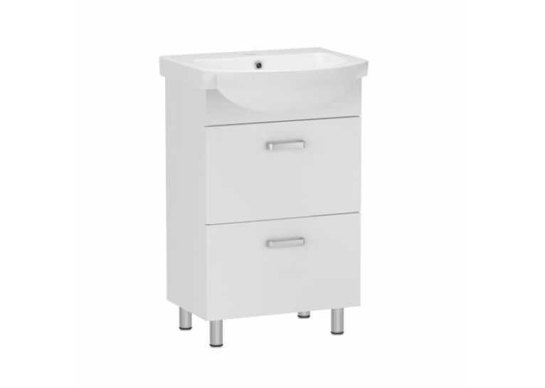Напольная тумба RJ TOFT-B 66*32,5*70 см, (2 ящика, в комплекте с умывальником Runa, L81970000),белая RJFU026-0170WHSET(RJFU026-0170WH+L81970000)