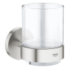 Прозора склянка з утримувачем Grohe Essentials 40447DC1 Сталь