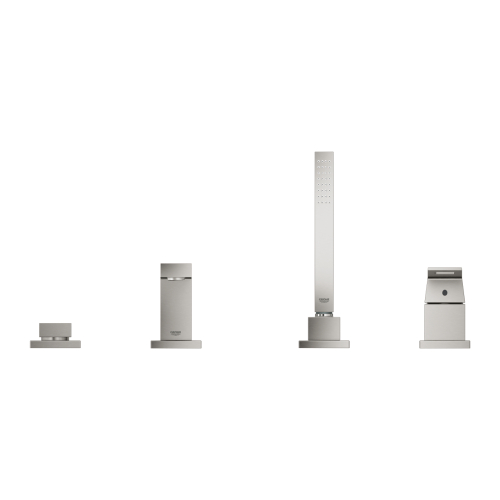 Однорычажный смеситель для ванны на 4 отверстия Grohe Eurocube 19897DC1 Сталь