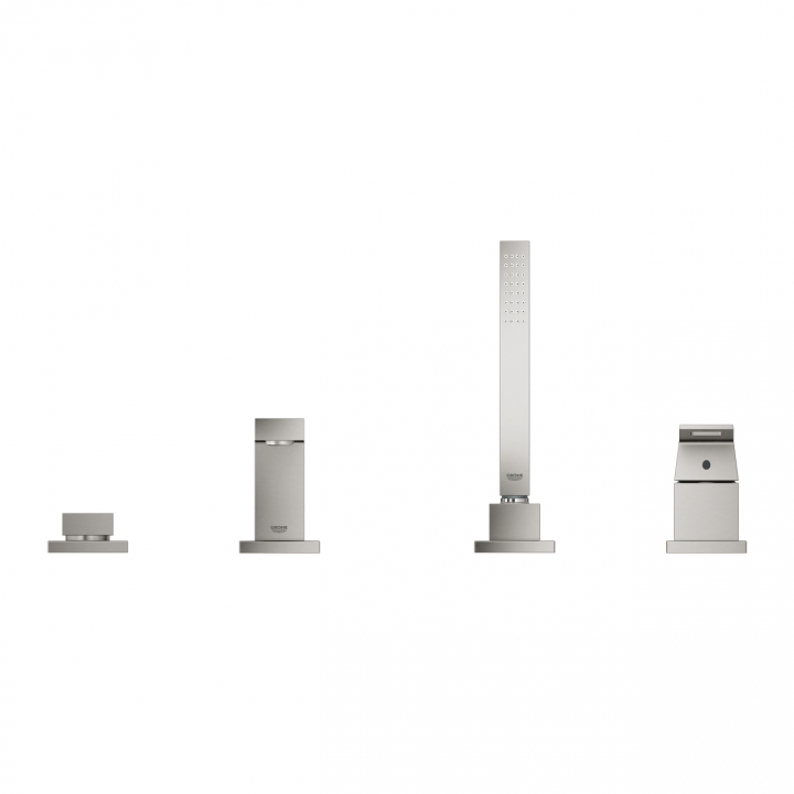 Одноважільний змішувач для ванни на 4 отвори Grohe Eurocube 19897DC1 Сталь