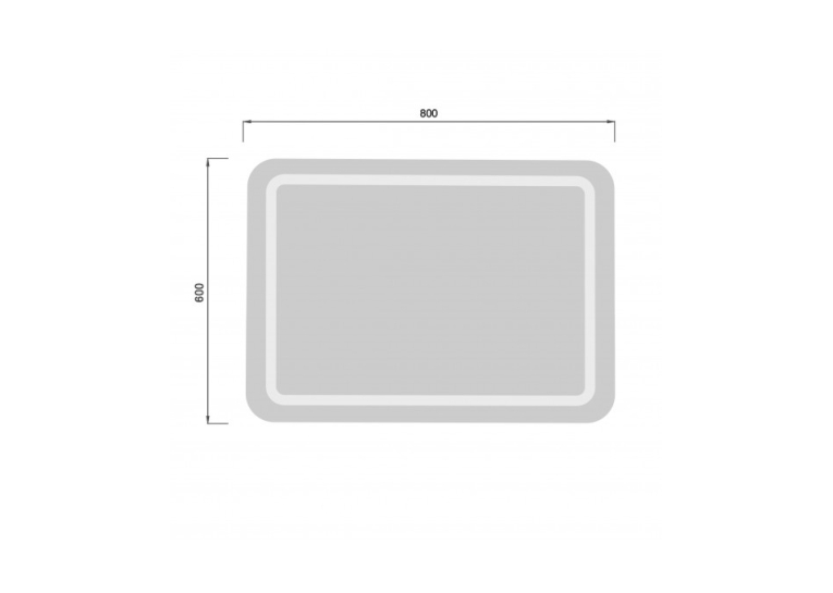 Дзеркало Мойдодир MD-LED 60х80 / 80x60 з LED-підсвіткою 00-00004283