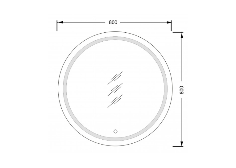 Дзеркало з LED підсвіткою Мойдодир Sunny 80x80 з сенсором 00-0006244