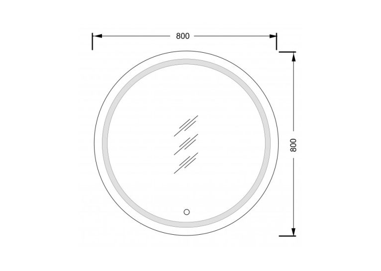 Дзеркало з LED підсвіткою Мойдодир Sunny 80x80 з сенсором 00-0006244