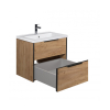 Тумба Мойдодир Line Craft 60 з умивальником Cosmo 60 дуб крафт 00-0008539