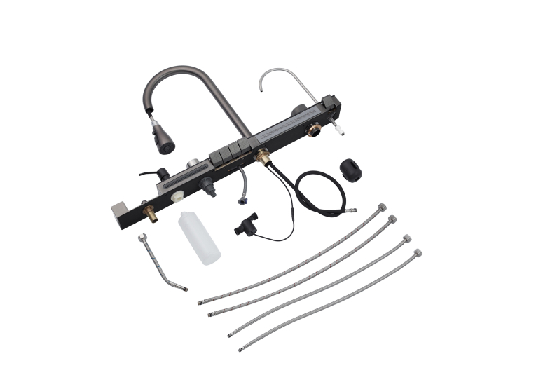 Кухонна мийка Kroner KRP Schwarze - SET7546ARTHM PVD (3.0/0.8 мм) CV033375