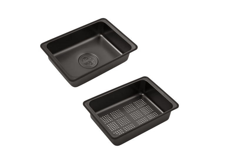 Кухонна мийка Kroner KRP Schwarze - SET7546ARTHM PVD (3.0/0.8 мм) CV033375