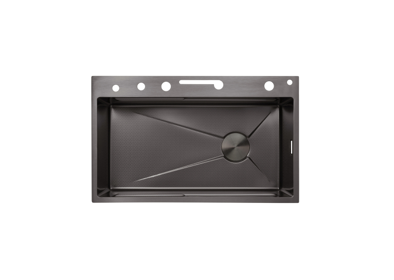 Кухонная мойка Kroner KRP Schwarze - SET7546ARTHM PVD (3.0/0.8 мм) CV033375