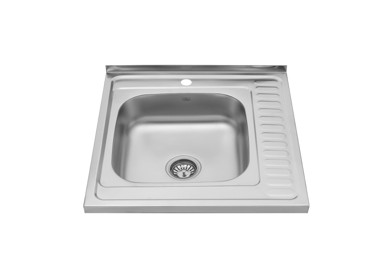 Кухонная мойка накладная Kroner KRP Dekor - 6060L (0.6 мм) CV022812