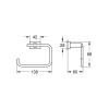 Тримач туалетного паперу без кришки Grohe Essentials Cube 40507DC1 Сталь