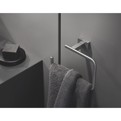 Тримач туалетного паперу без кришки Grohe Essentials Cube 40507DC1 Сталь