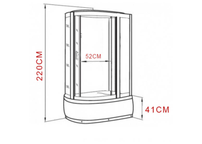 Душовий бокс Atlantis AKL 120P ECO (GR) R 120х80х225