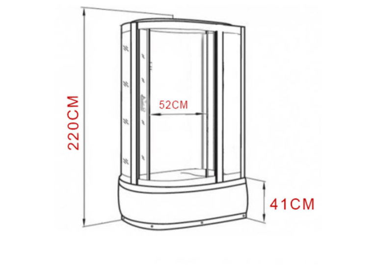 Душовий бокс Atlantis AKL 120P ECO (GR) R 120х80х225