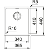 Franke Кухонна мийка Sirius SID 110-34/144.0649.548/тектонайт/365х440х200/монтаж під стільницю/чорний