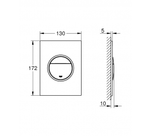 Панель смыва GROHE Nova Cosmopolitan S (37601DC0) Сталь