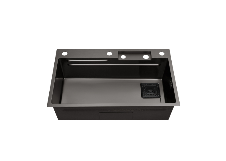 Кухонна мийка Kroner KRP Schwarze - SET7545HM PVD (3.0/0.8 мм) CV033382