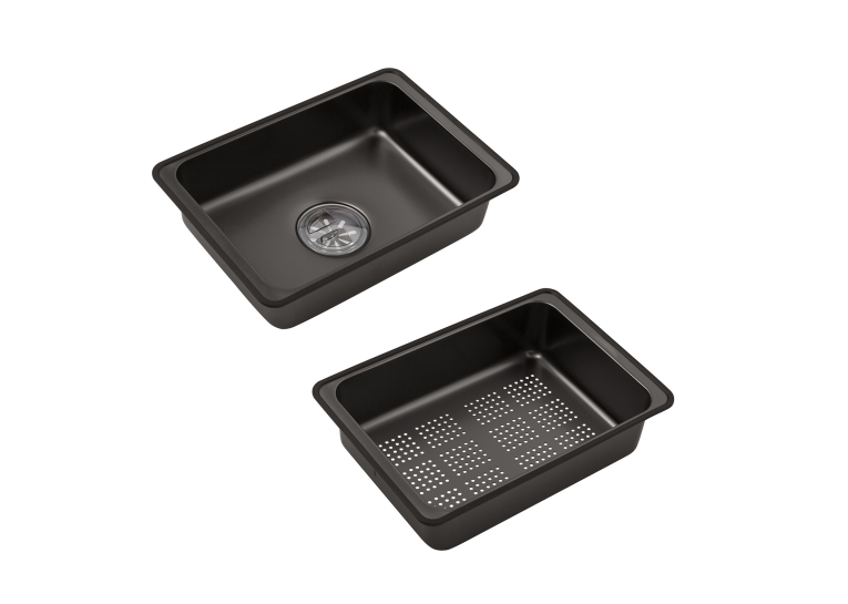 Кухонна мийка Kroner KRP Schwarze - SET7545HM PVD (3.0/0.8 мм) CV033382