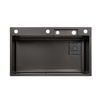 Кухонна мийка Kroner KRP Schwarze - SET7545HM PVD (3.0/0.8 мм) CV033382