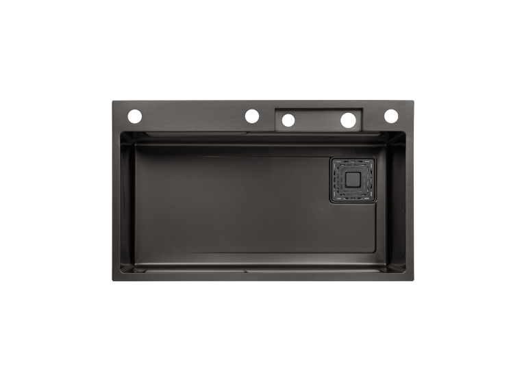 Кухонна мийка Kroner KRP Schwarze - SET7545HM PVD (3.0/0.8 мм) CV033382