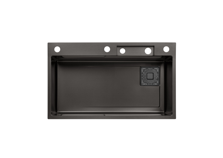 Кухонна мийка Kroner KRP Schwarze - SET7545HM PVD (3.0/0.8 мм) CV033382