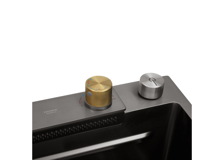 Кухонна мийка Kroner KRP Schwarze - SET7545HM PVD (3.0/0.8 мм) CV033382