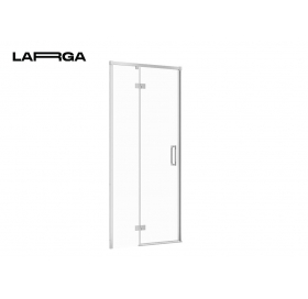 Двері душ кабіни Larga 90х195 L розпашні, проф хром,прозоре скло