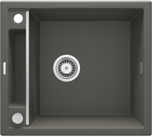 Мойка кухонная квадратная Deante Magnetic, гранит, без крыла, 560х500х219мм, врезная, антрацит ZRM_T103