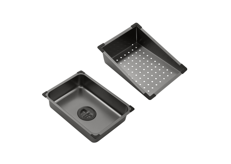 Кухонна мийка Kroner KRP Schwarze - SET7545NB PVD (3.0/0.8 мм) CV033805