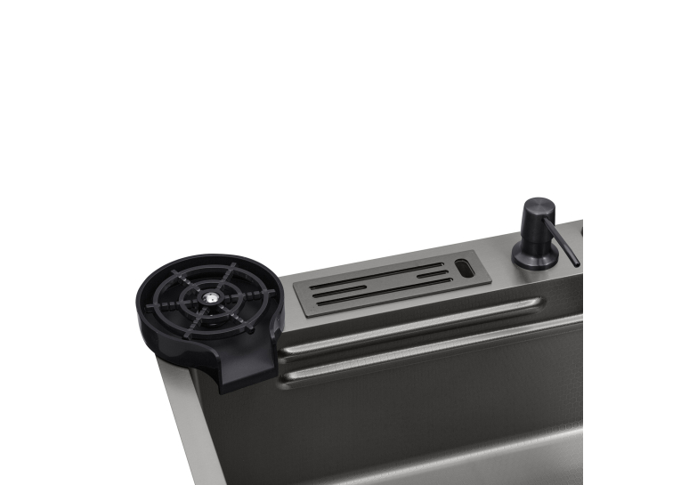 Кухонна мийка Kroner KRP Schwarze - SET7545NB PVD (3.0/0.8 мм) CV033805