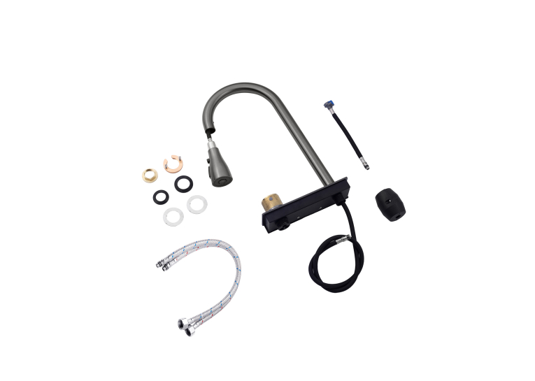 Кухонна мийка Kroner KRP Schwarze - SET7545NB PVD (3.0/0.8 мм) CV033805