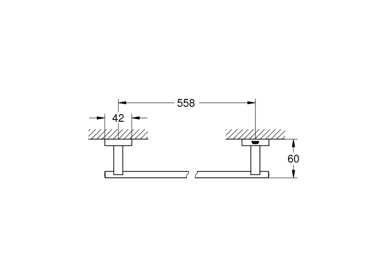 Тримач для рушника Grohe Essentials Cube 40509DC1 Сталь