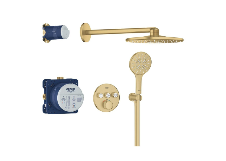 Душева система прихованого монтажу Grohe Grohtherm SmartControl Brushed Gold 34863GN0 Золото матове