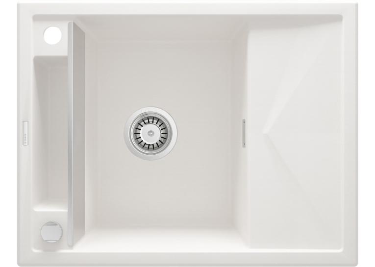Мийка кухонна Deante Deante Magnetic, граніт, прямокут., з крилом, 640х500х219мм, чаша - 1, врізна, алебастр ZRM_A11A