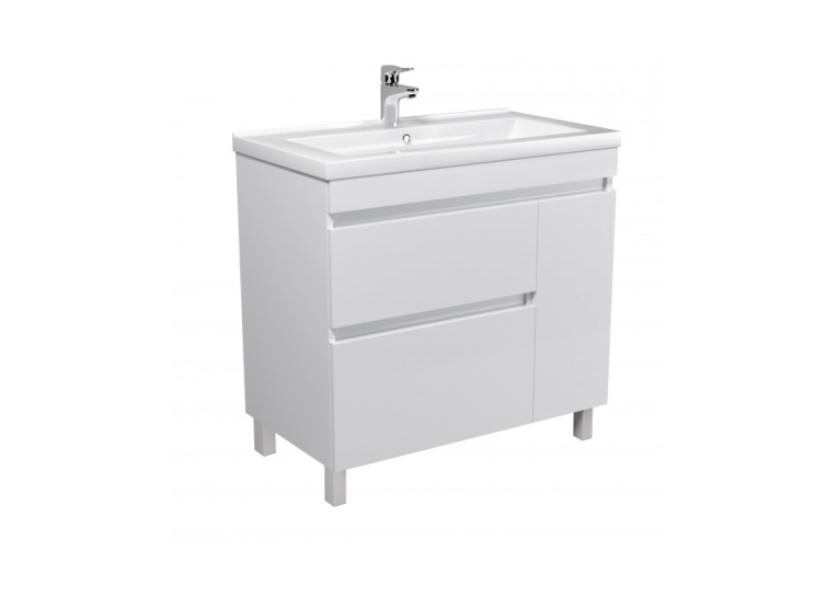 Тумба Мойдодир City White 80-U з умивальником Cosmo 80 підлогова/Підвісна 00-0008395
