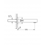 Настенный излив Grohe Eurocube Grafit 13303AL0 Графит матовый