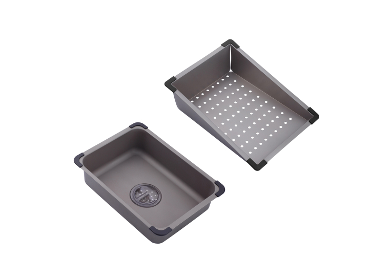 Кухонна мийка Kroner KRP Schwarze - SET7545NG PVD (3.0/0.8 мм) CV033806