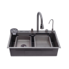Кухонна мийка Kroner KRP Schwarze - SET7545NG PVD (3.0/0.8 мм) CV033806