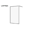 Душова кабіна Walk-in Larga 120х200, профіль чорний, прозоре скло