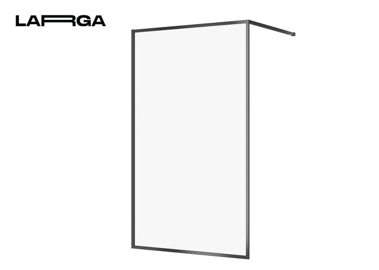 Душова кабіна Walk-in Larga 120х200, профіль чорний, прозоре скло