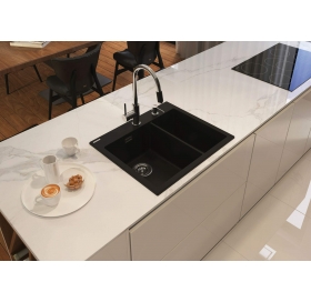 Смеситель для кухни Deante Aster, поворотный хром черный BCA_064M