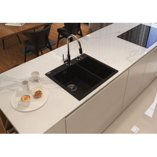 Смеситель для кухни Deante Aster, поворотный хром черный BCA_064M